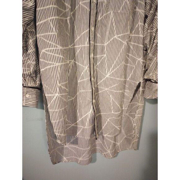 Alberto Makali stripped button down with outside stitching - Picture 4 of 12